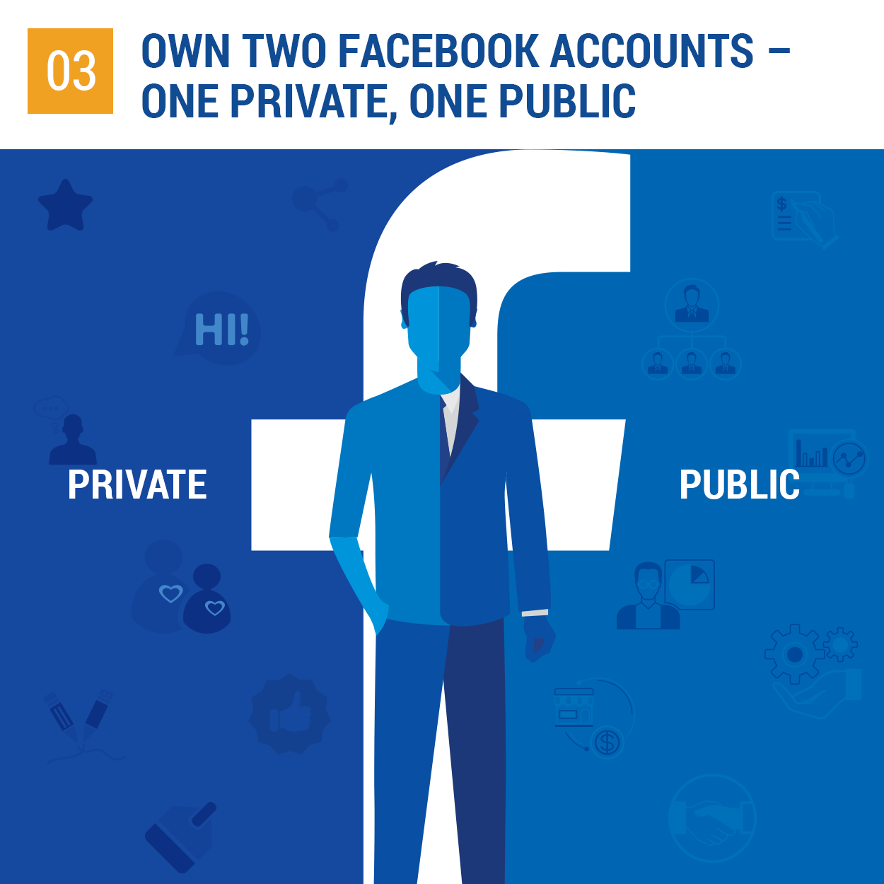 Own two Facebook accounts