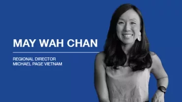 May Wah's image in blue background